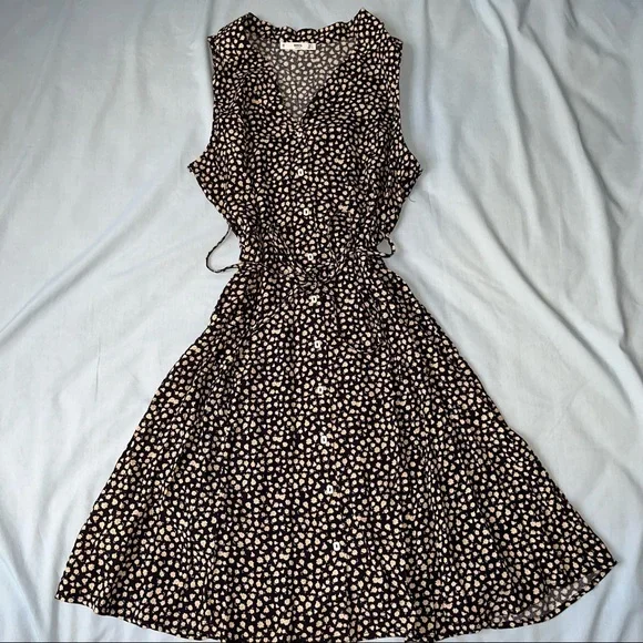 brown mini dress Lace-Up Short Brown Homecoming Dress with Sequin Print Brown / 0